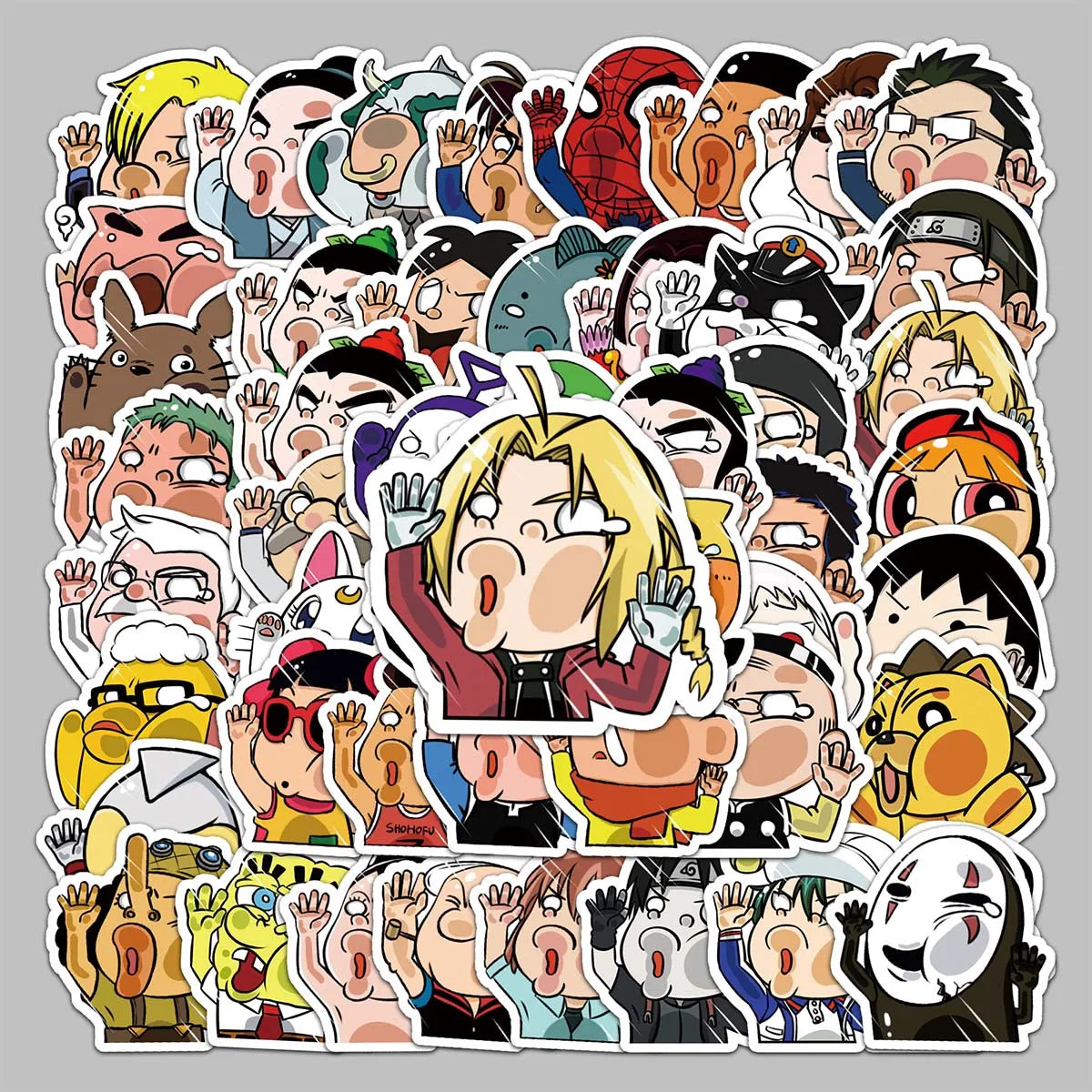 50PCS Hot-selling Trend Personality Decoration Fun Anime Peripheral Applied Thread Sticker Headphones Refrigerator Sticker