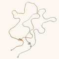 Luxury Quality Jewelry 18K Gold Plated Stainless Steel Snake Chain Y Shaped Drawable Pendant Necklace
