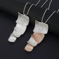 TongLing Vintage Irregular square Zinc Alloy Jewelry Texture Geometric Pendant Necklace for Women