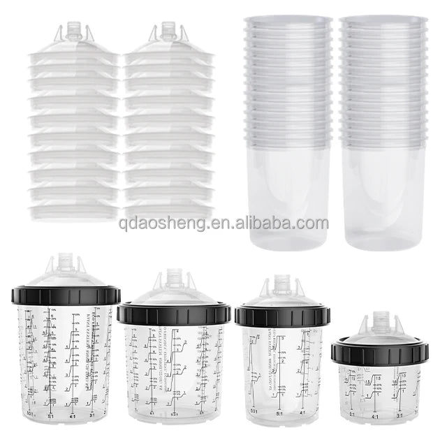 Factory 50pcs Plastic 600CC Disposable Plastic Spray Paint Mixing Cups