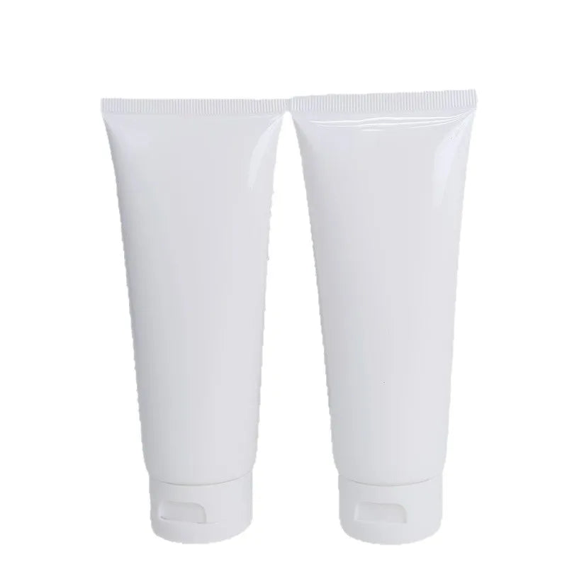 Eco Friendly Cosmetic Glossy White Face Wash Cream Lotion Bio Plastic 4oz Squeeze Sugar Cane Soft Touch Tube with Flip Top Lid