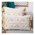 Innermor Boho Decorative Pillow Cover Hand Woven Tufted Cushion Cover for Couch Sofa Bedroom Living Room Modern Cushion Cover