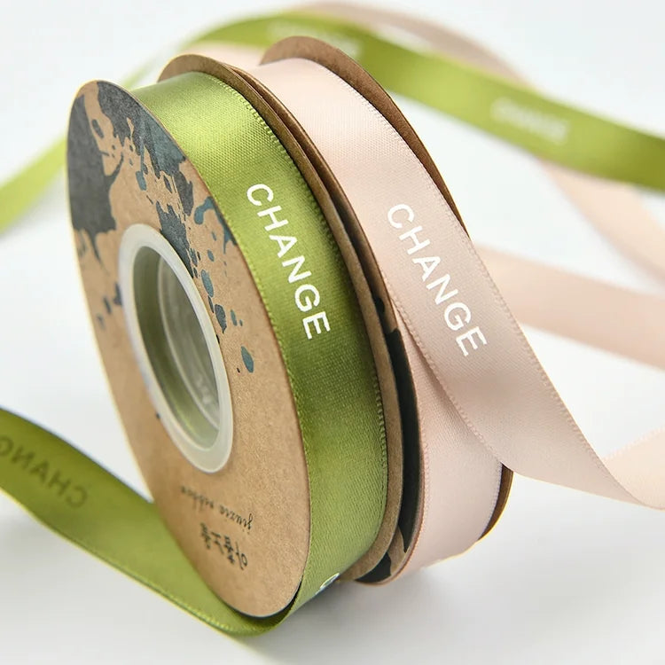 Silk Satin Rope Gift Set Green Satin Ribbon Spool for Wedding Gift Wrap and Box Packing