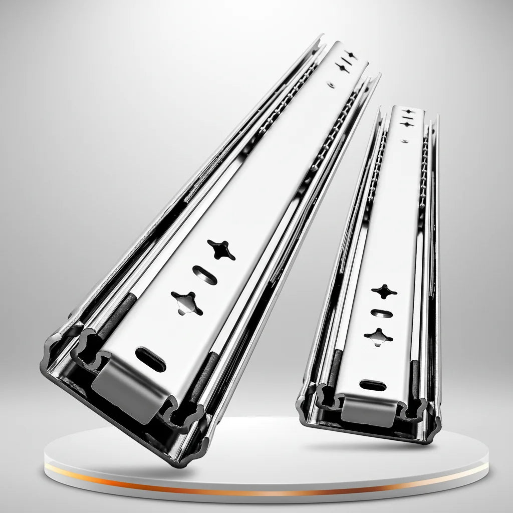 AOLISHENG Heavy Duty Triple Extension Ball Bearing Drawer Slides Full Extension Side Mounting Industrial Rail Kitchen Outdoor
