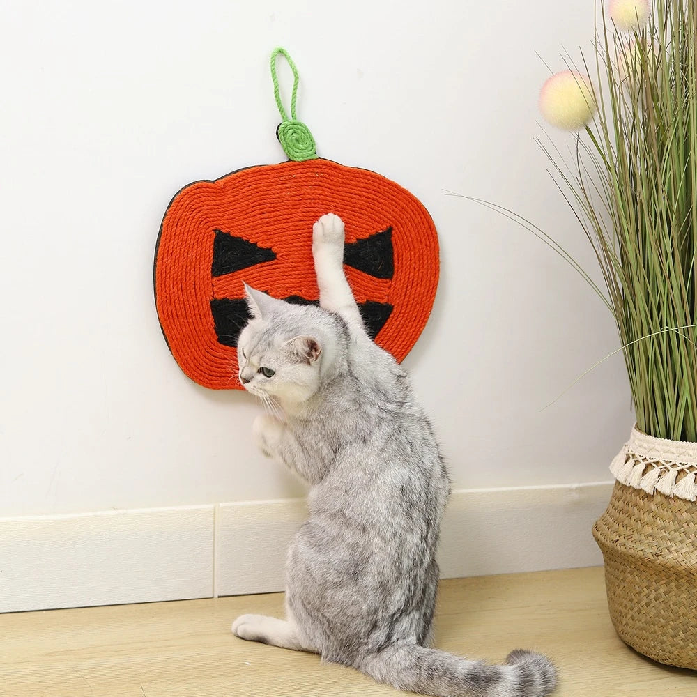 Wholesale Cute Pumpkin Eggplant Crab Big Cat Sisal Dog Cat Scratch Nail Pad on Wall or Floor