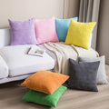 Solid Woven Square Polyester Hotel & Home Decor Custom Size Corduroy Pillow Cases with Guaranteed Quality Customizable Design