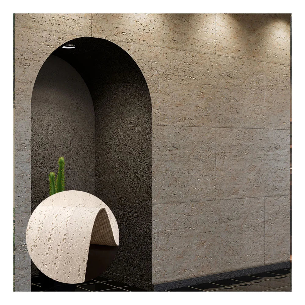 MCM Modern Ultra-Thin Flexible Natural Stone Wall Cladding 3D Model for Marble Sheet Clay Granite Slate Flexible Tile Projects