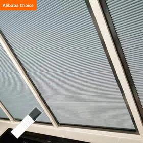 Wholesale Folding Ceiling Curtain Smart Electric Skylight Honeycomb Blinds Motorized