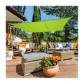 4x4m Outdoor 300D Waterproof Sun Shelter Rectangle Sun Shade Sail Garden Courtyard Awning Beach Camping Canopy Tent Sun Shelter