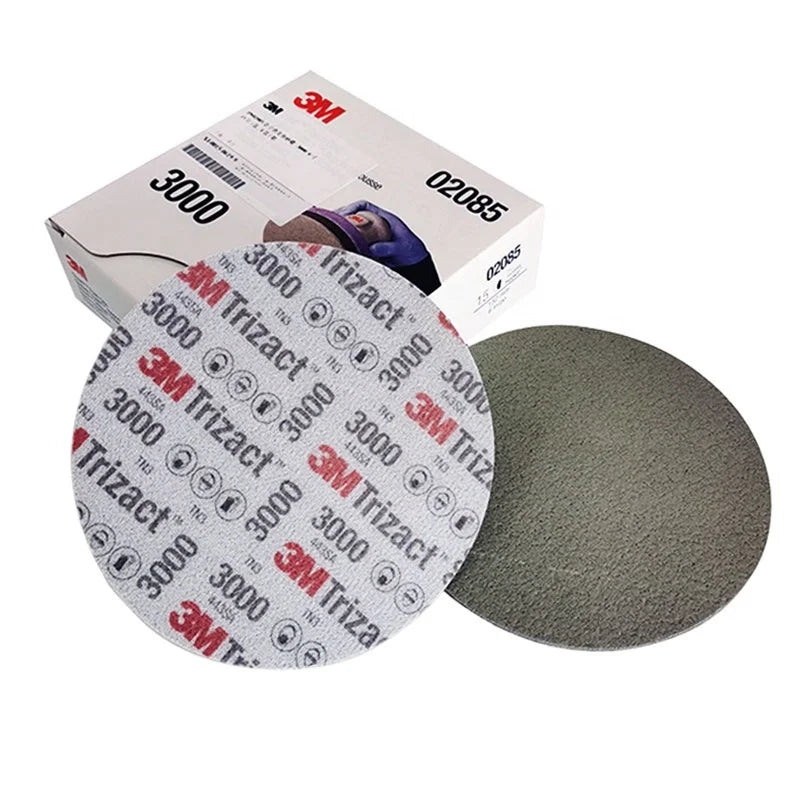 15pcs 3M Trizact Pyramid Disc Sponge Sandpaper P3000 P5000 Precision Grinding 6"152mm for Polishing Car Paint Automobile