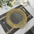 Wholesale 13 Inches Clear Wedding Gold Plastic Charger Plates for Wedding Decoration