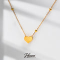 HOVANCI Necklace 2022 Ball Chain 01 Stainless Steel 24 Karat Gold Parisian Toggle Heart Necklace