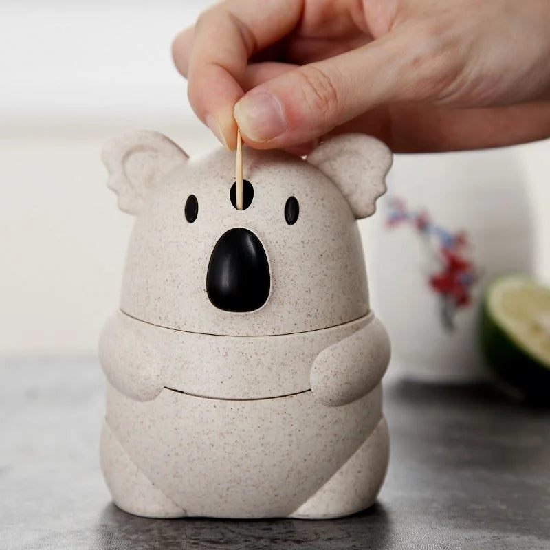 2026 New Cartoon Kitchen Home Daily Creative Multifunctional Plastic Automatic Pressing Toothpick Jar Restaurant Storage