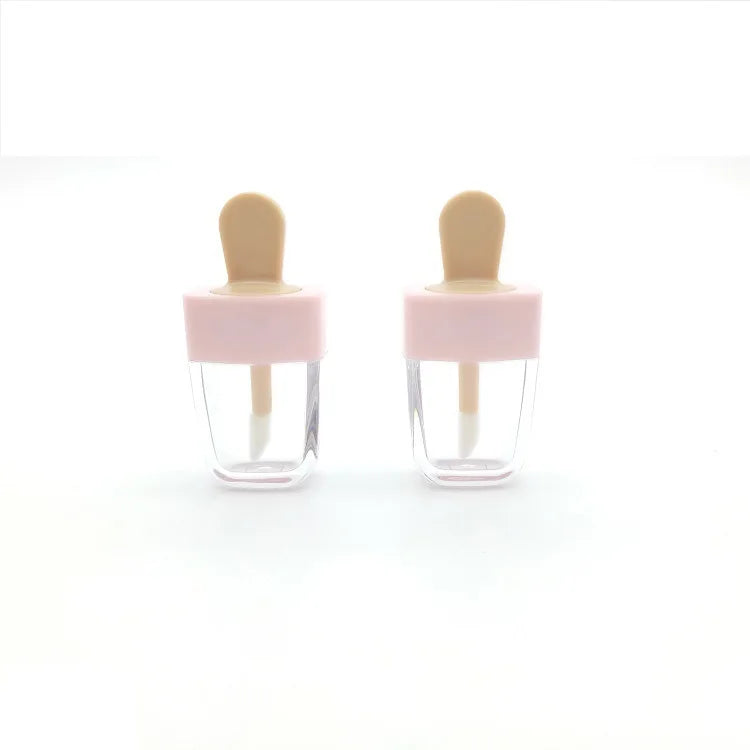 Small Cute Ice Cream Empty Lip Gloss Tube Cosmetic Packaging Container Stock