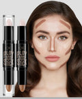 Beauty Double Head Base Makeup Foundation V Face Contour Pen Perfect Coverage Highlighter Concealer Stick