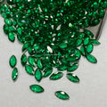Wholesale Artificial Loose Gemstones Marquise Brilliant Cut Green Color Synthetic Nano Stones