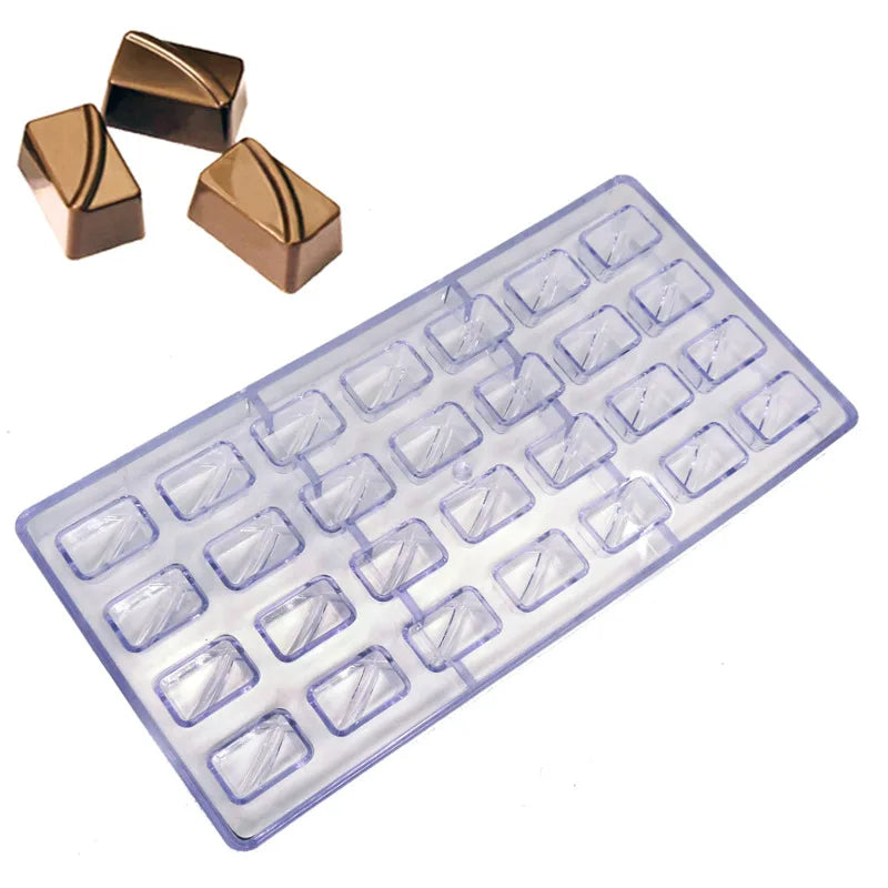 Early Riser Creative 28 Cavity Small Rectangle Fondant Chocolate Cake Mold DIY Plastic Chocolate Decoration Cake Tools Moulds