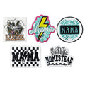 Custom Iron on Patch Heat Press Embroidery Mama Cowgirl Patches for Women Clothing Decoration