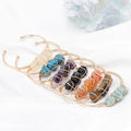 Wholesale Natural Open Adjustable Gemstone Crafts Bead and Bangles Faceted Fashion Jewelry for Women Healing Crystal Bracelet