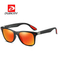 DUBERY D4195 Classic Polarized TAC Lens Sunglasses Men Rivet Square Sunglasses Unisex Trendy Silver Mirror Sun Glasses Male OEM