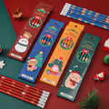 School Supplies Beautiful Promotional HB Eraser Pencil 6pcs Christmas Pencil Set for Kids