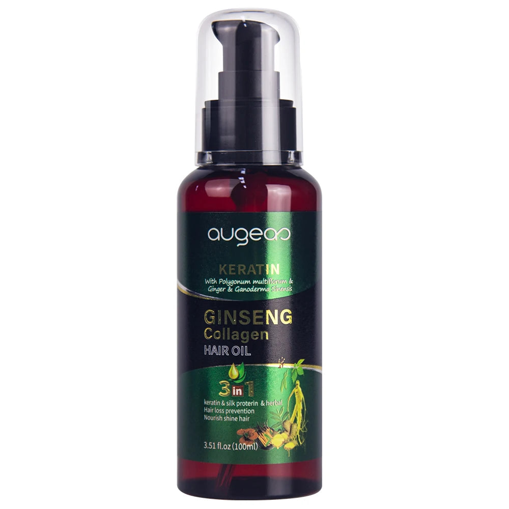 Augeas Brand 100ML Ginseng Serum Collagen Hair Essential Oil