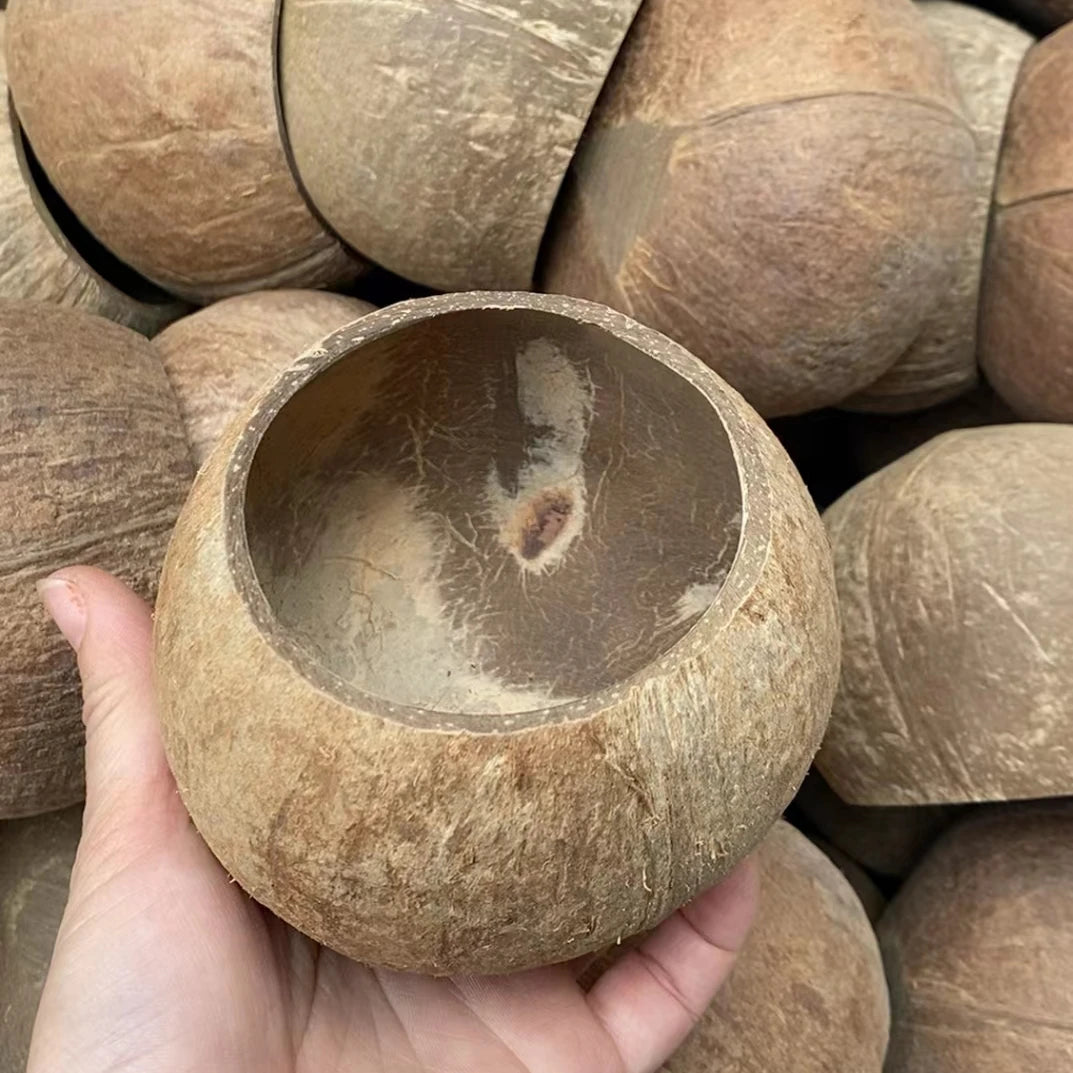 Guan Sen Best-selling Eco-friendly Vegan Organic Disposable Bohemian Design Coconut Shell Cups and Bowls for Candles