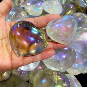Bulk Wholesale Angel Aura Natural Clear Quartz Crystal Heart