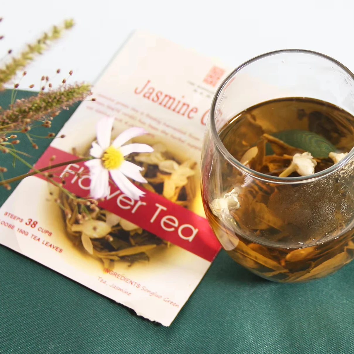 Private Label Free Sample EU Organic Jasmine Green Tea for Healthy Benefits Bulk Tea Leavess