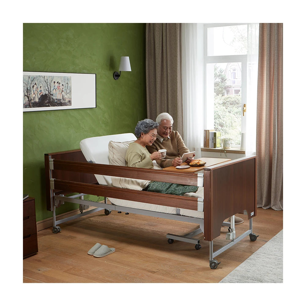 OEM&ODM Electric Medical Bed for Home Care IEC 60601 Wood Small Pack Home Care Bed Elderly Senior Medical Bed