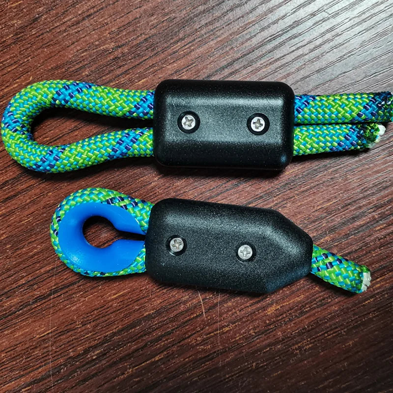 Matt Black Double Ends Rope Clamp for 10mm Ropes in Plastic Nylon