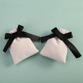CSMD Chinese Manufacturers Wholesale 7x9cm Cheap Price Small Velvet Fabric Drawstring Jewelry Necklace Pouches With Black Ribbon