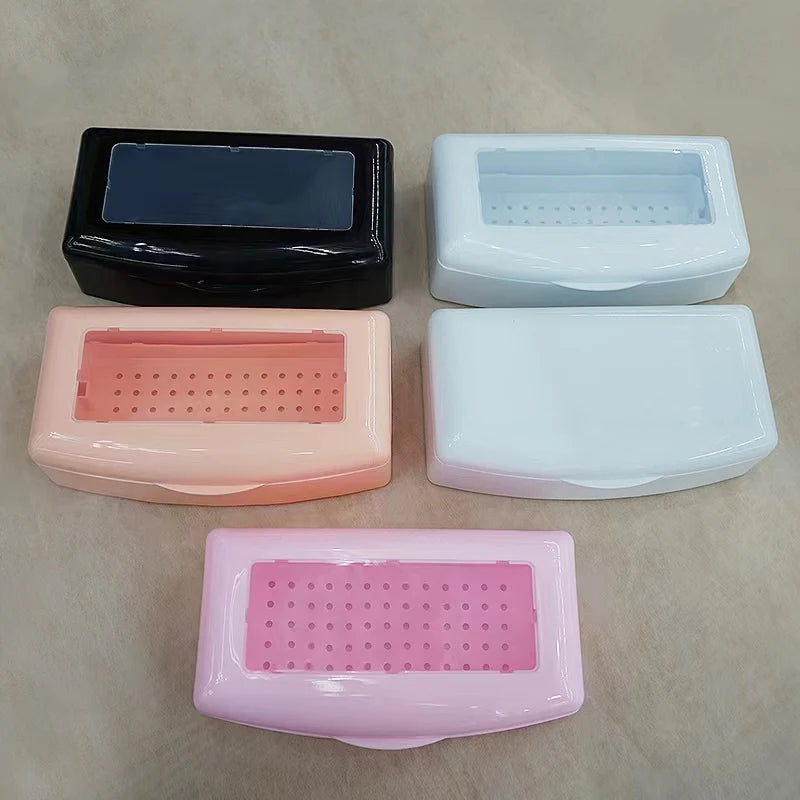 Special Nail Disinfection Box with Embroidery Manicure Scissors and Other Nail Tool Supplies for Shops