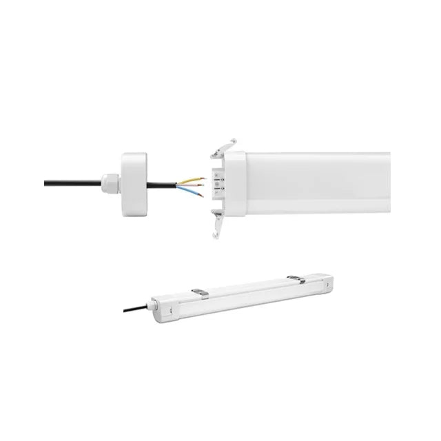 LED Triproof Light 120cm 150cm 45w Waterproof LED Industrial Tri-Proof Light PC Housing Linkable Round Triproof Light