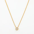 Joolim Jewelry 18K Gold Plated Dainty Round Green Zirconia Pendant Choker Necklace Trendy Necklace