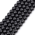 AsVrai U 5A Natural Stone Beads Black Agate Onyx Loose Beads for Jewelry Making Findings DIY Bracelets Necklace