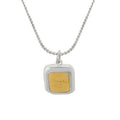 Steel Necklace Inlaid with Gold Plated square Stainless Steel Bead Chain Jewelry Necklace
