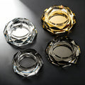 Cheap Crystal Glass Cigar Ashtray with Logo Polished Octagon Design for Office Decoration Business Gift & Souvenir