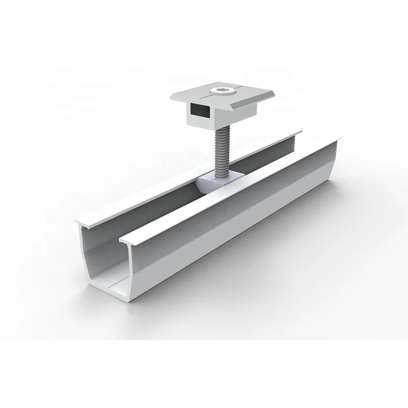 Aluminum Solar Panel Mounting Rail Solar Mini Rail for Metal Roof Racking System With Screws and EPDM