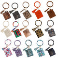Hot Sale Factory  Leather  Keychain  Bracelet Wallet Wristlet Bracelet for Women