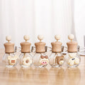 Cartoon Cute Essential Oil Diffuser Car Perfume Bottle with Clips Glass Bottles Aromatherapy Air Freshener Glass Crafts