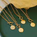 New Fashion Titanium Stainless Steel Chain OT Clasp Choker Pendant Necklace for Women