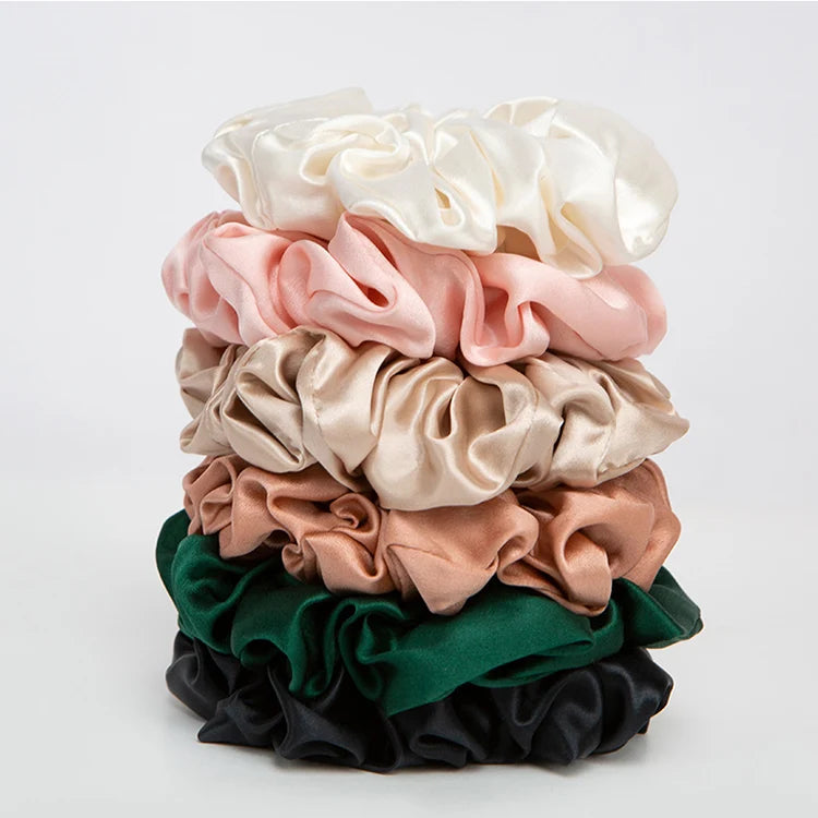 Designer European and American Style Oversized Chunky Silk Scrunchie Fresh Satin Headdress Hairband for Women