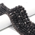 Natural Silver Obsidian Round Beads 4/6/8/10/12mm Semi-finished  Loose Beads Handmade DIY Necklace Bracelet Jewelry Accessory