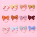Jachon Baby Double Gauze Bows Headbands Hand Tied Organic Bamboo Muslin Hair Bows Nylon Hairband for Girls Hair Accessories Kids