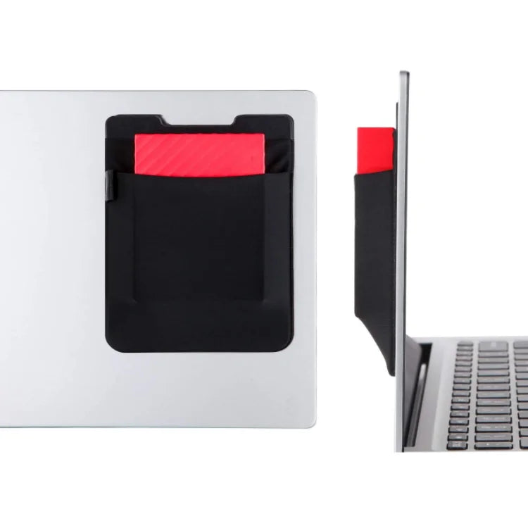 External Hard Drive Holder Mouse Pouch Stick-On Laptop Organizer Portable Storage Pocket for Mouse