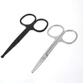 Stainless Steel Ceramic Handle Straight Sharp Blade Beauty Accessory Nose Cutting Barber Hair Trimming Manicure Scissors