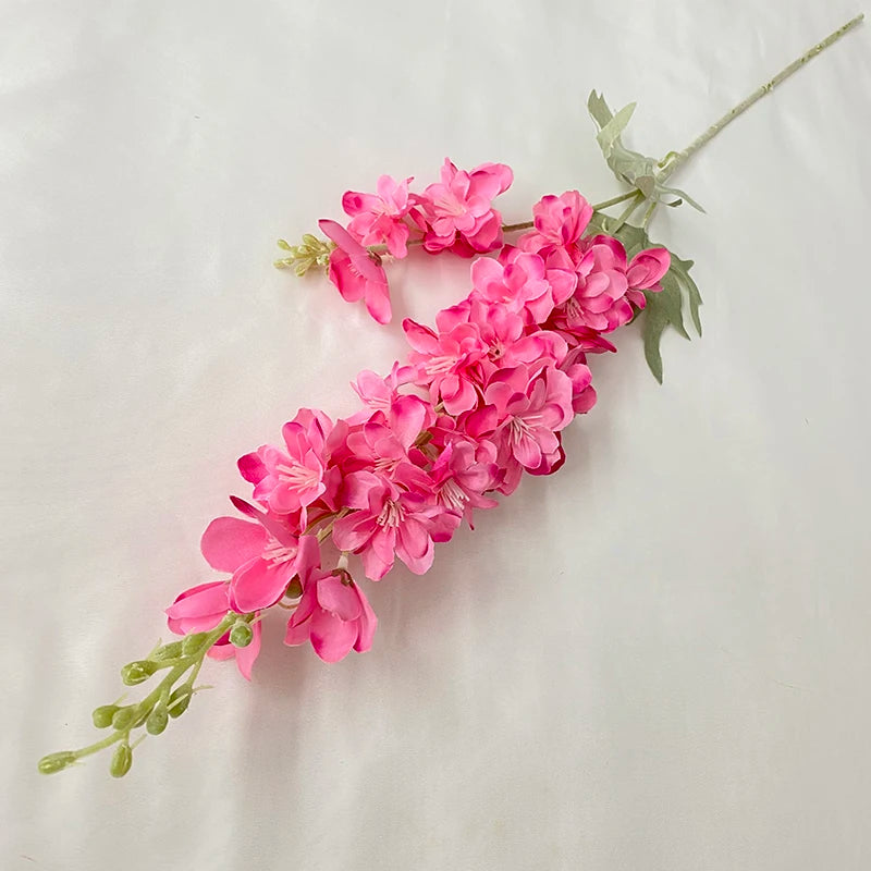 Multicolor-Rose Red Modern Style Artificial Flower Wedding Decoration Spring and Autumn Two-pronged Flocked Swallow