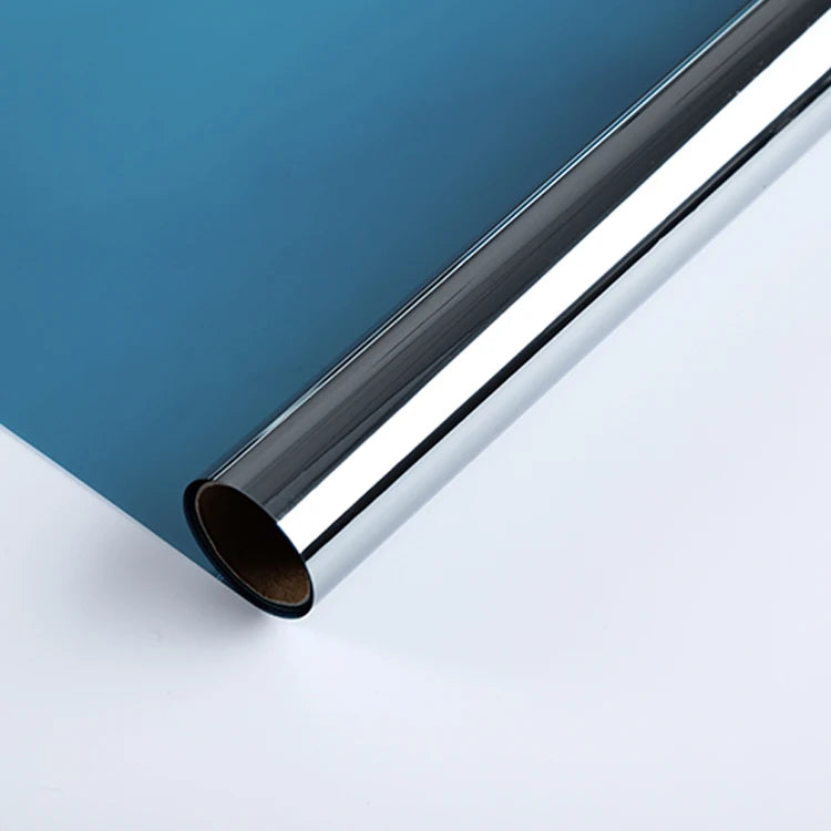 Gray Blue Modern Window Tinting Film Self-Adhesive Solar UV Protection Heat Insulator Decorative Window Tint