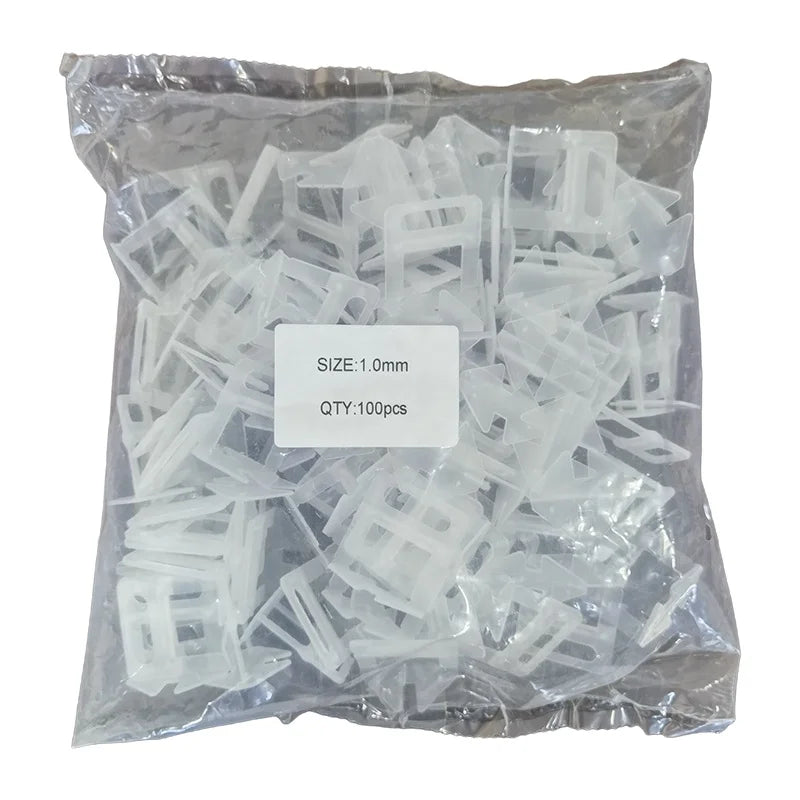 1.0-3.0mm PP Tile Leveling System Clips Wedges Spacers  Multi-Size for Floor Wall Ceramic Porcelain Tile Installation